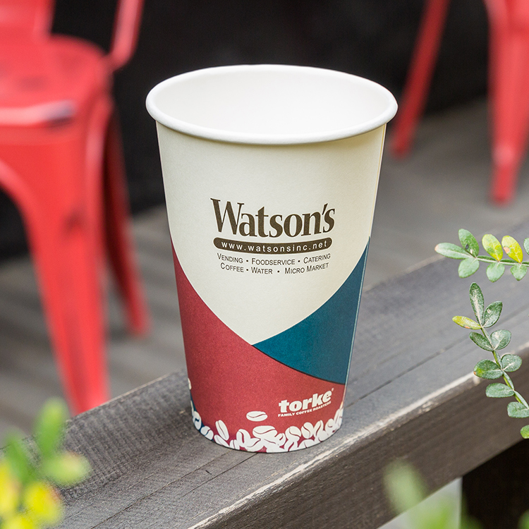 Customized Pattern Printing Collapsible Paper Cup For Coffee