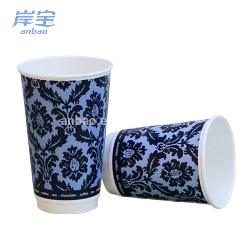 sanitary double wall printed cup paper fan price