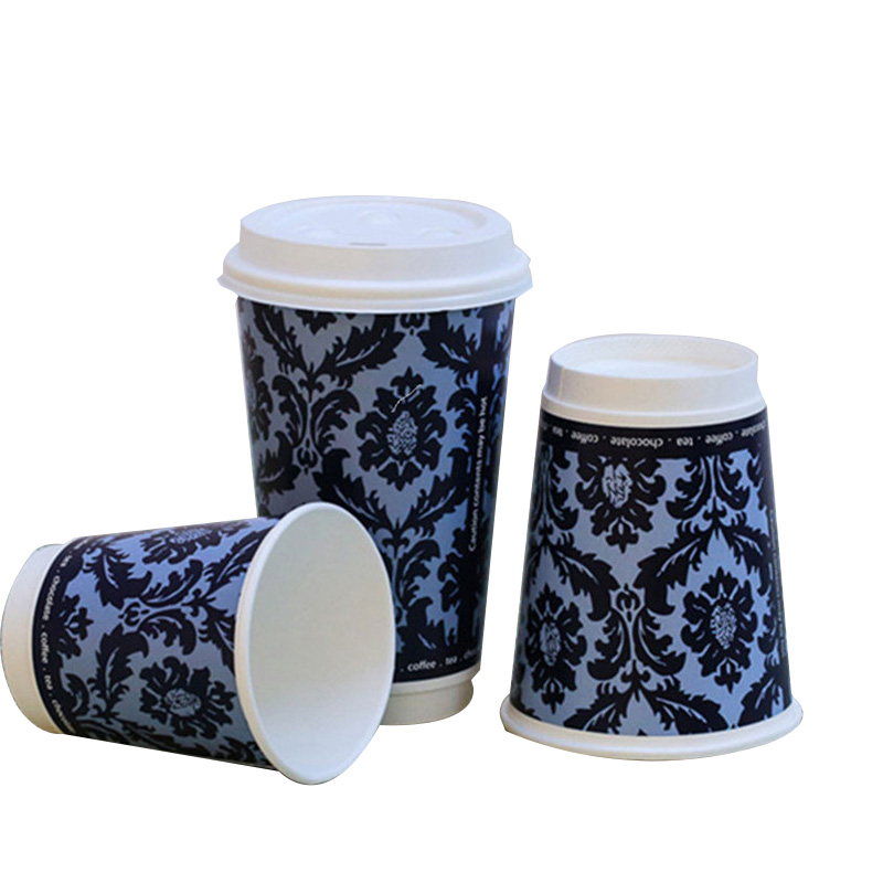 Custom coffee disposable paper cups/cup with lid