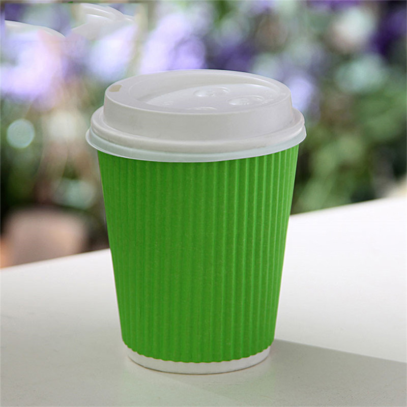 8/12/14/16OZ Disposable custom ripple wall coffee paper cup