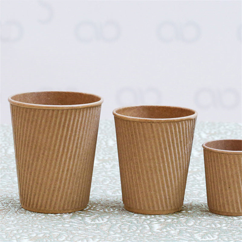 ripple wall disposable paper cup custom logo printed hot coffee cups 12 oz