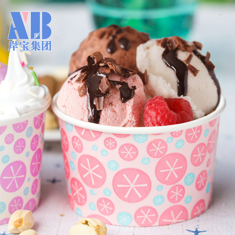 Eco-Friendly Customized Frozen Yogurt ice cream package cup With Lid