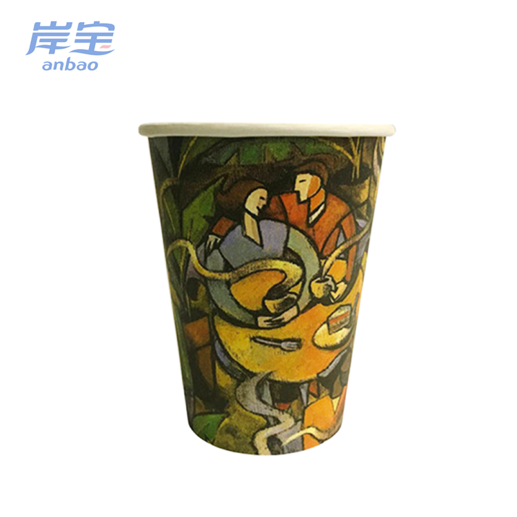 cheap price disposable paper cup with handle printing