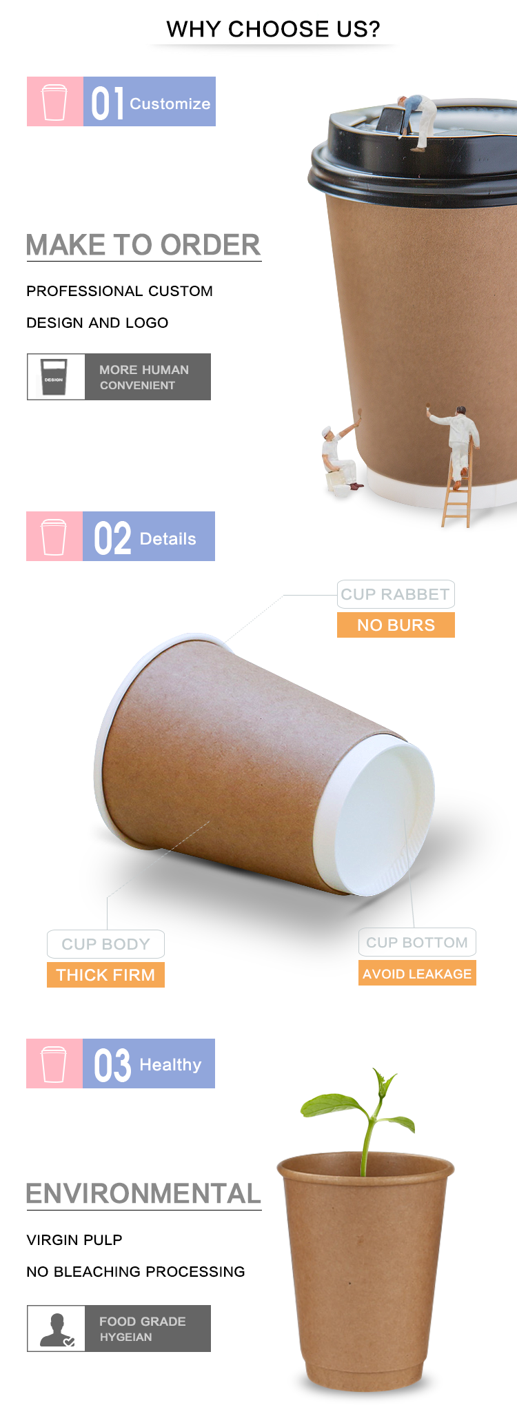 disposable paper cup with handle