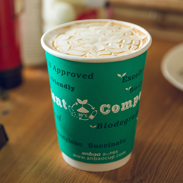 8oz Double Wall Biodegradable Coffee Cups Bulk