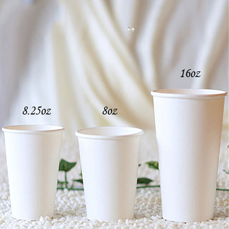 Custom Logo Printed Takeout Coffee Paper Cups With Lids